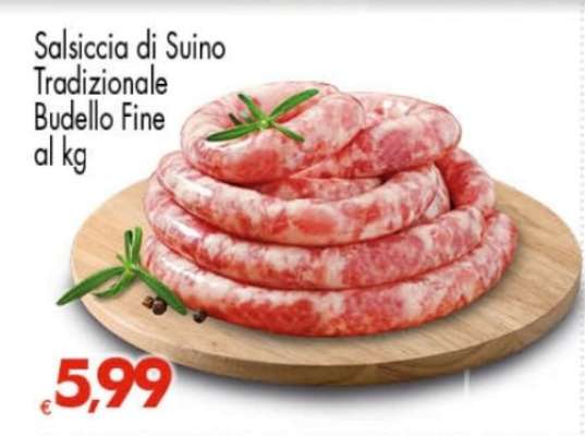 Salsiccia di Suino Tradizionale Budello Fine al kg