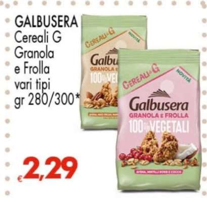Galbusera Cereali G Granola e Frolla