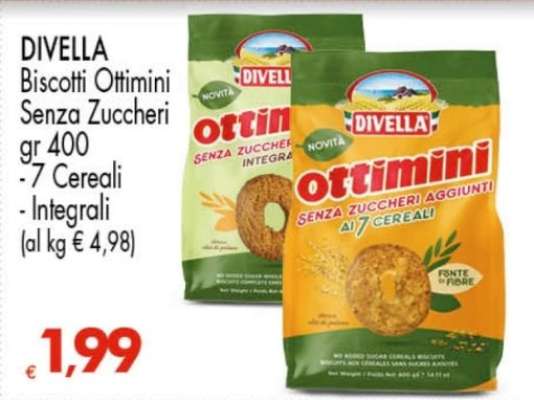 DIVELLA Biscotti Ottimini Senza Zuccheri