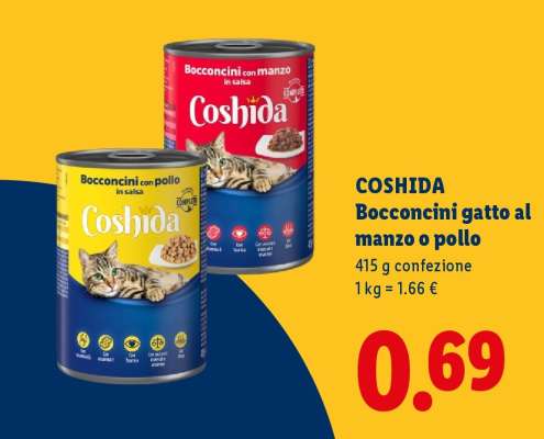 COSHIDA Bocconcini gatto al manzo o pollo