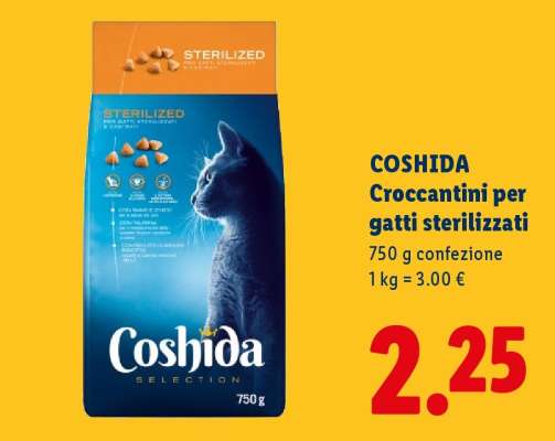 COSHIDA Croccantini per gatti sterilizzati
