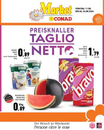 Volantino Market Conad - 11/8/2026 - 24/8/2026.
