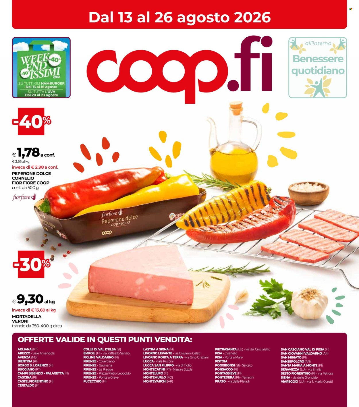 Volantino Coop - 13/8/2026 - 26/8/2026. Pagina 1