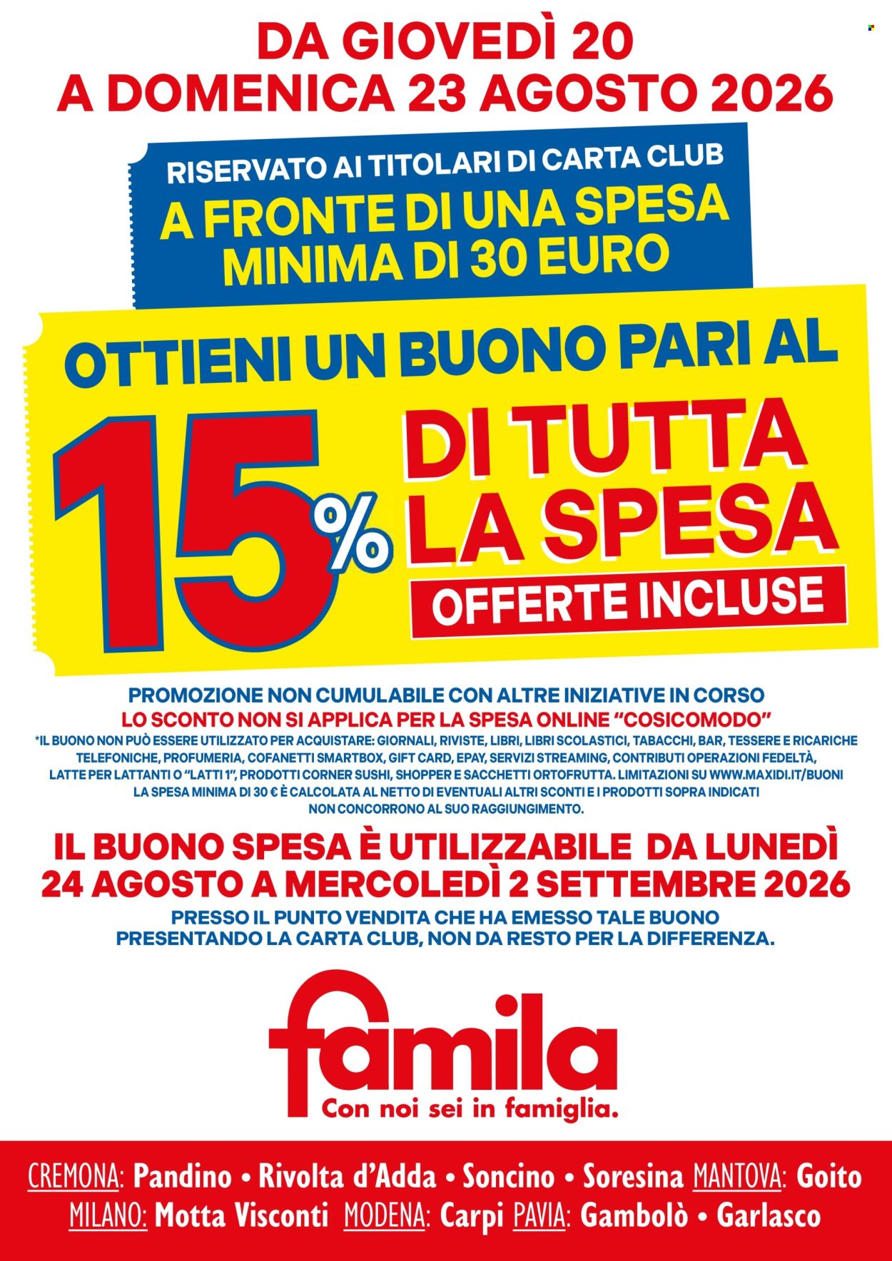 Volantino Famila - 20/8/2026 - 23/8/2026. Pagina 2