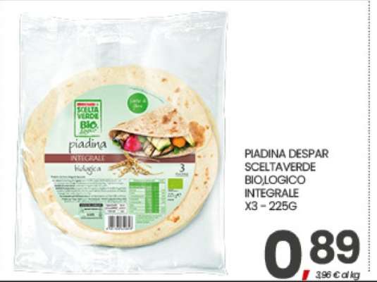 PIADINA DESPAR SCELTAVERDE BIOLOGICO INTEGRALE