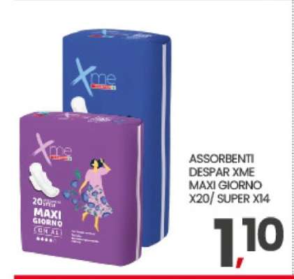ASSORBENTI DESPAR XME MAXI GIORNO X20/ SUPER X14