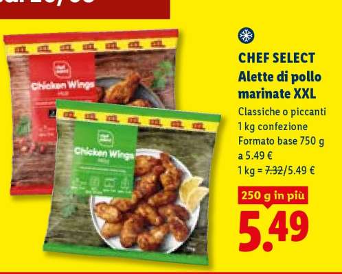 Chef Select Alette di pollo marinate XXL