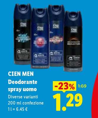 CIEN MEN Deodorante spray uomo