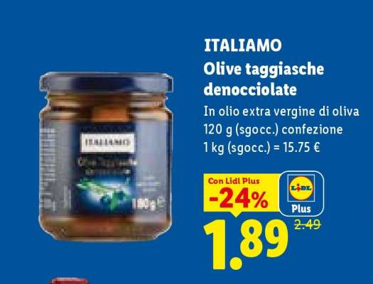 Italiamo Olive Taggiasche denocciolate