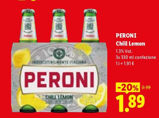 Peroni Chill Lemon