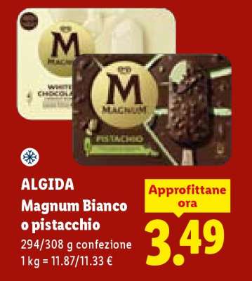ALGIDA Magnum Bianco o pistacchio