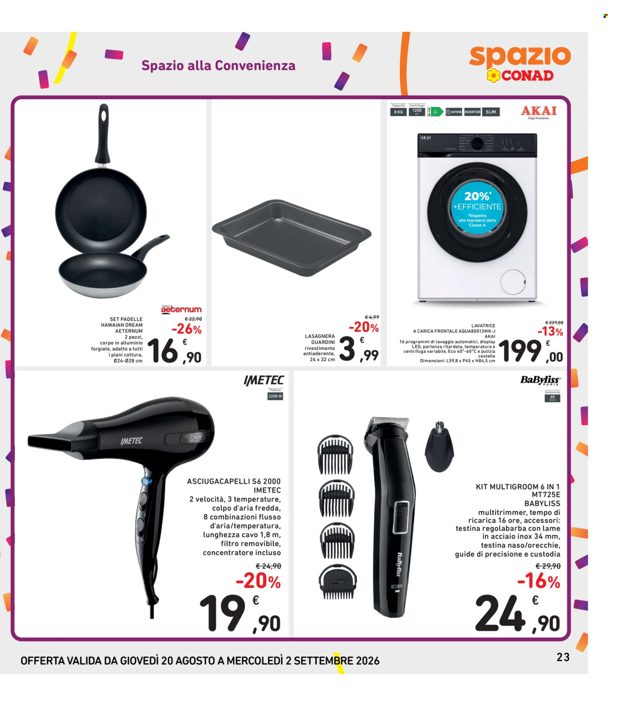 Volantino Spazio Conad - 20/8/2026 - 2/9/2026. Pagina 23