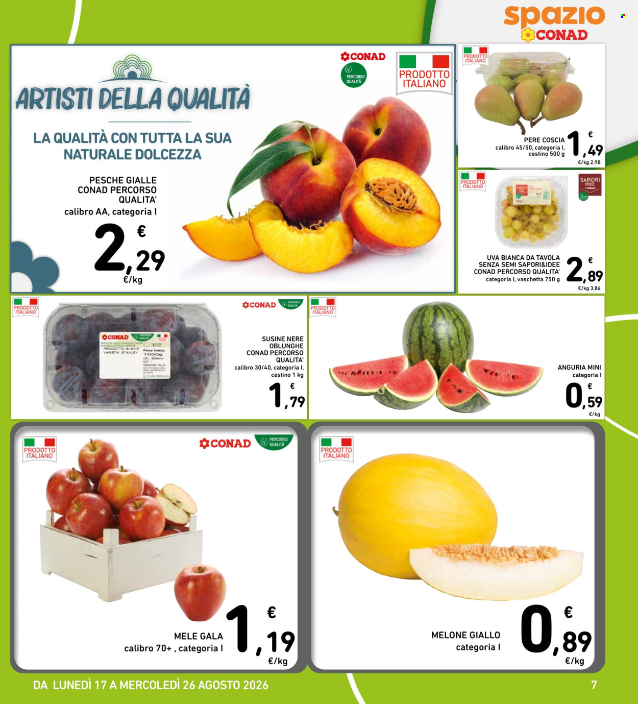 Volantino Spazio Conad - 17/8/2026 - 26/8/2026. Pagina 7