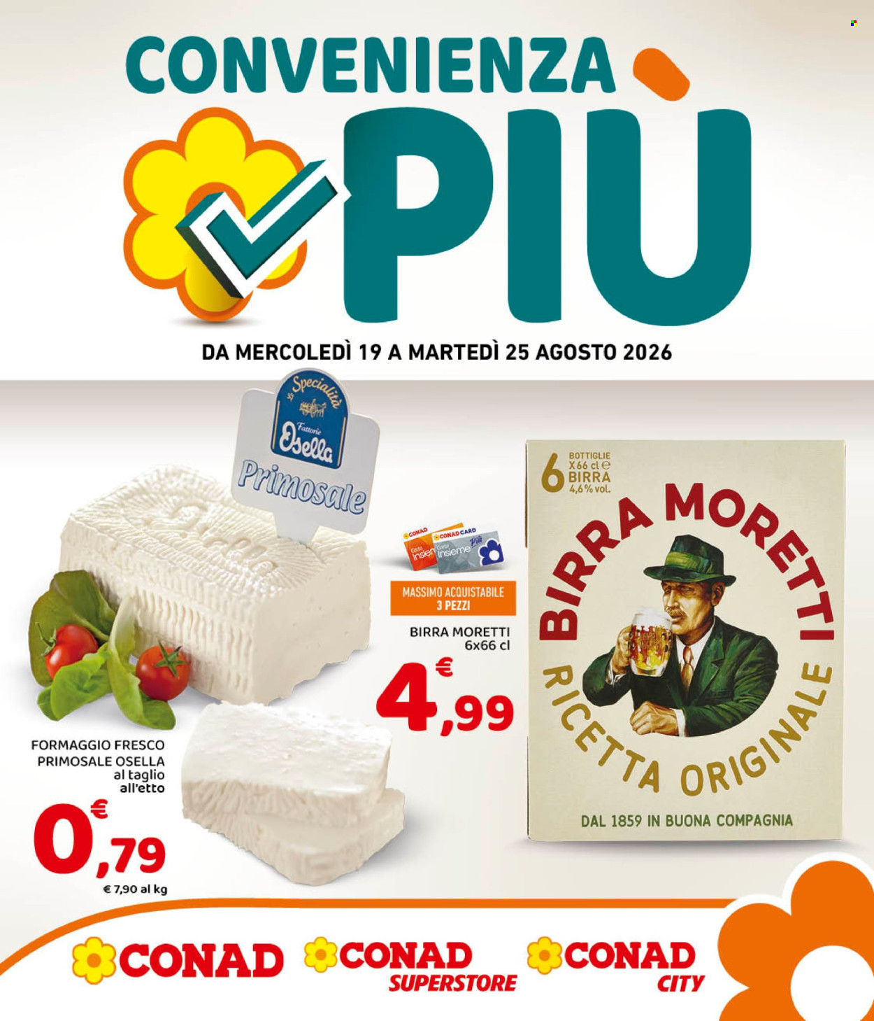 Volantino Conad - 19/8/2026 - 25/8/2026. Pagina 1