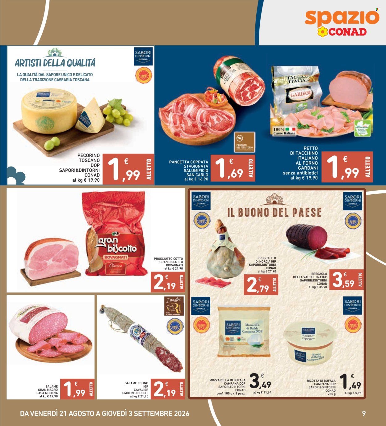 Leták Spazio Conad - 21.8.2026 - 3.9.2026. Strana 9