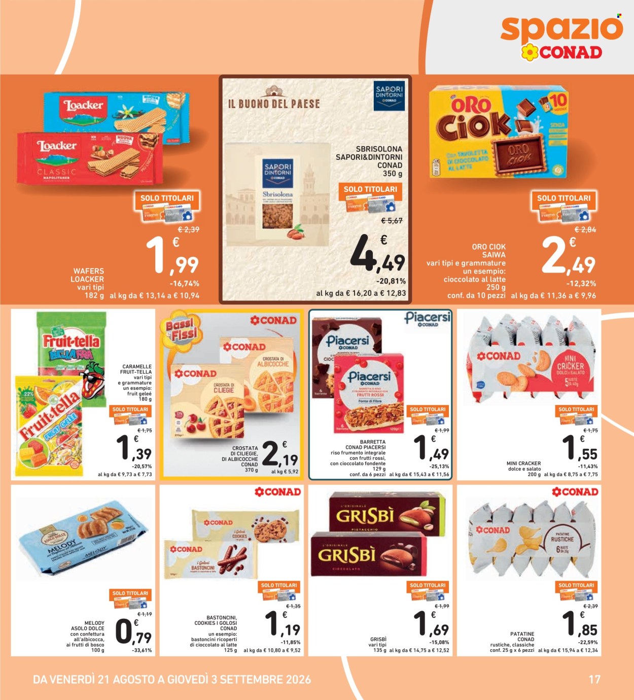 Leták Spazio Conad - 21.8.2026 - 3.9.2026. Strana 17
