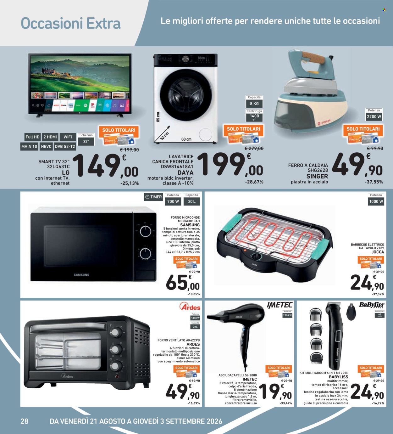 Leták Spazio Conad - 21.8.2026 - 3.9.2026. Strana 28