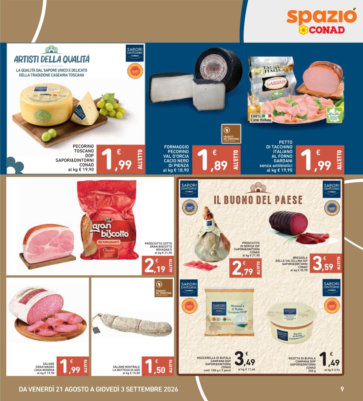 Leták Spazio Conad - 21.8.2026 - 3.9.2026. Strana 9
