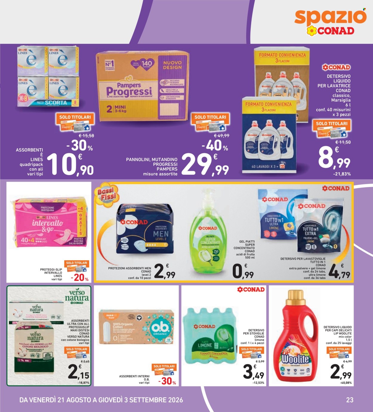 Leták Spazio Conad - 21.8.2026 - 3.9.2026. Strana 23