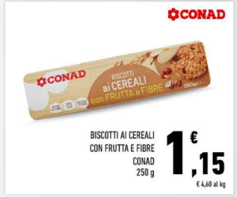 BISCOTTI AI CEREALI CON FRUTTA E FIBRE
