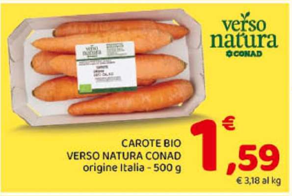 CAROTE BIO VERSO NATURA CONAD