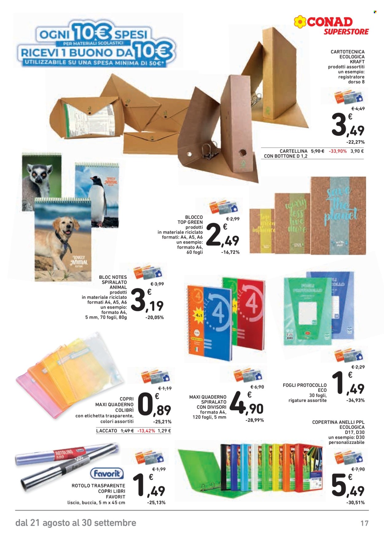 Volantino Conad - 21/8/2026 - 30/9/2026. Pagina 17