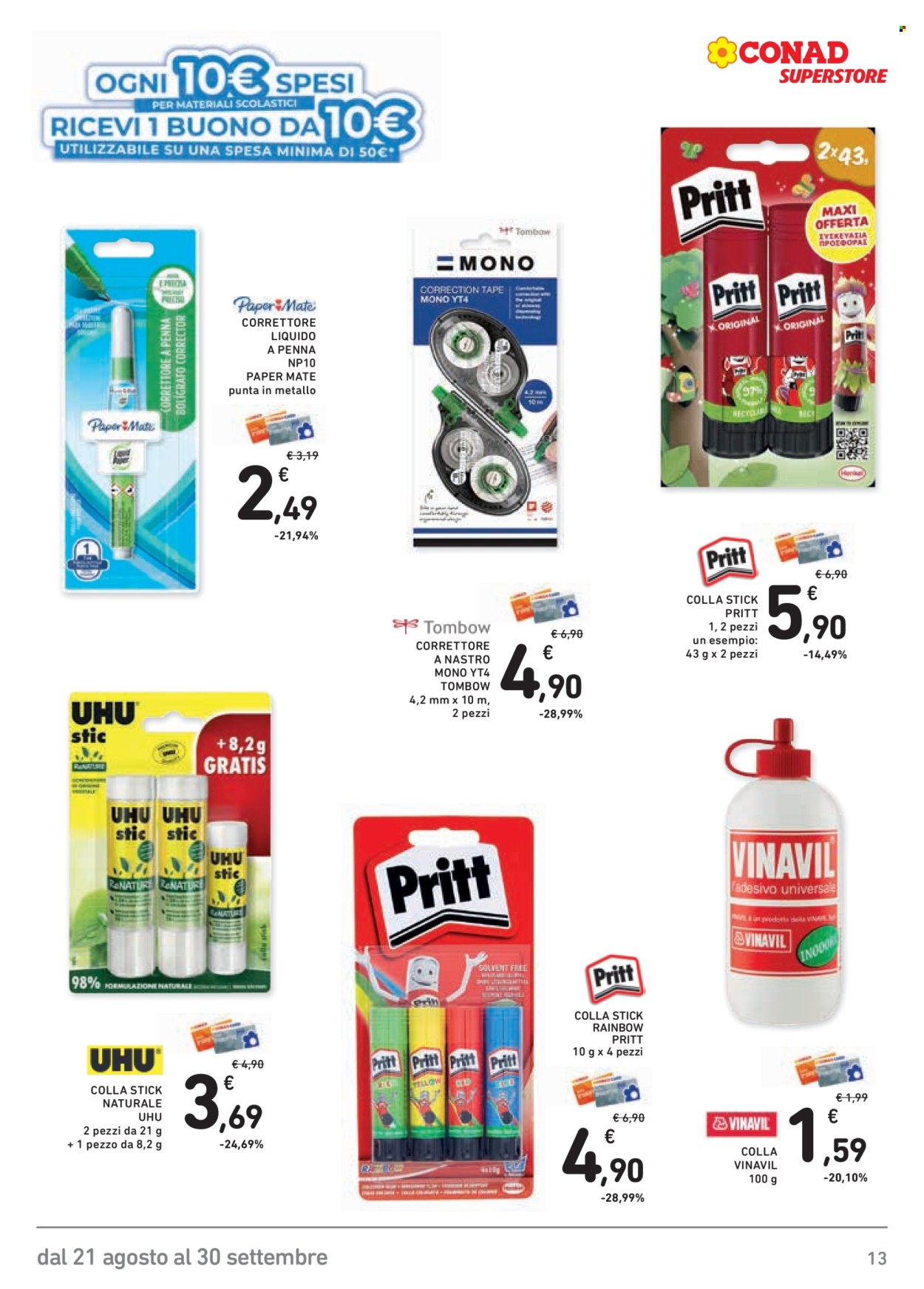 Volantino Conad - 21/8/2026 - 30/9/2026. Pagina 13