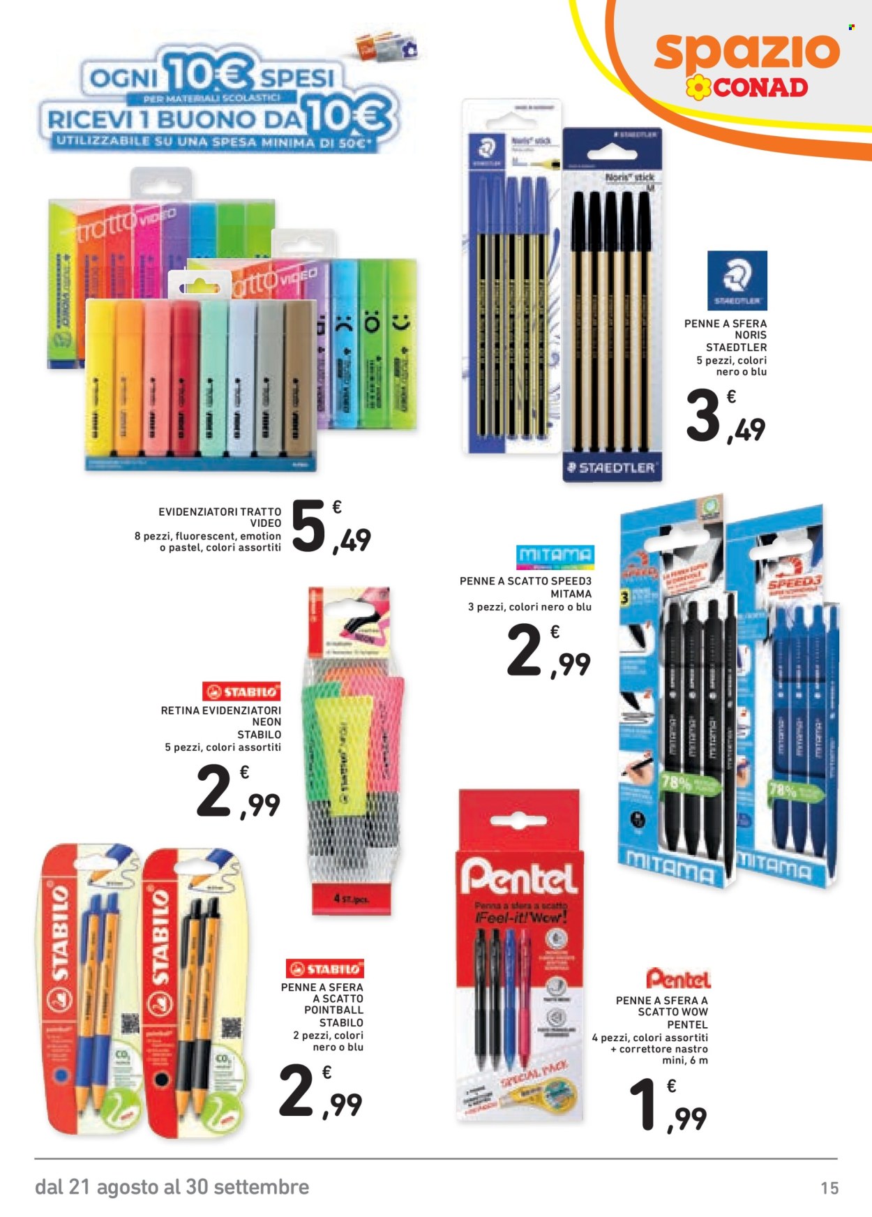Volantino Spazio Conad - 21/8/2026 - 30/9/2026. Pagina 15