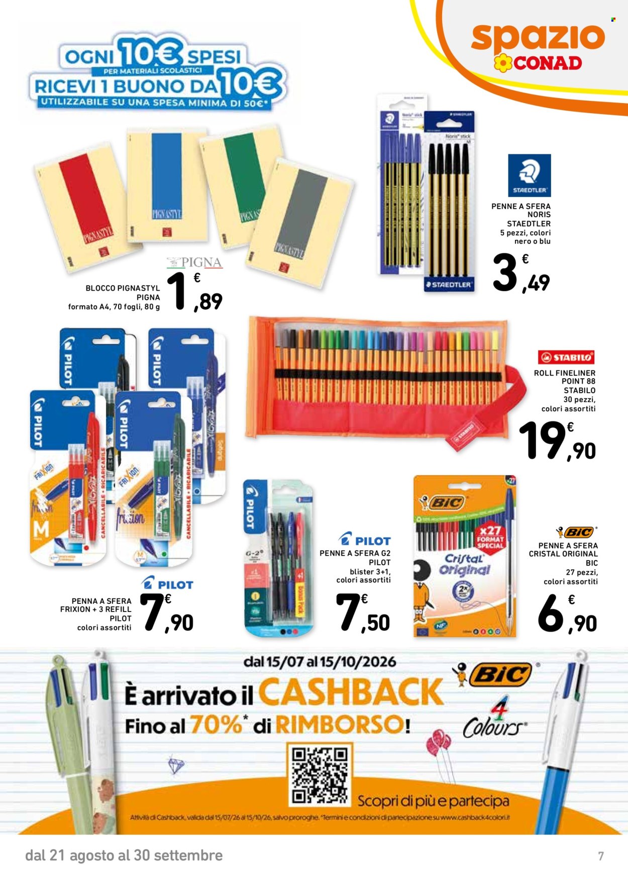 Volantino Conad - 21/8/2026 - 30/9/2026. Pagina 7