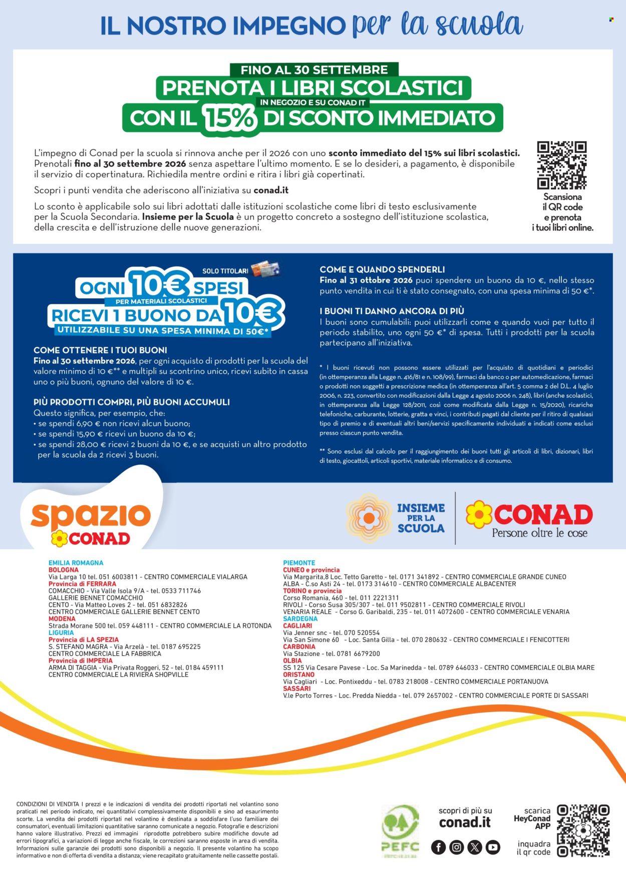 Leták Spazio Conad - 21.8.2026 - 30.9.2026. Strana 28