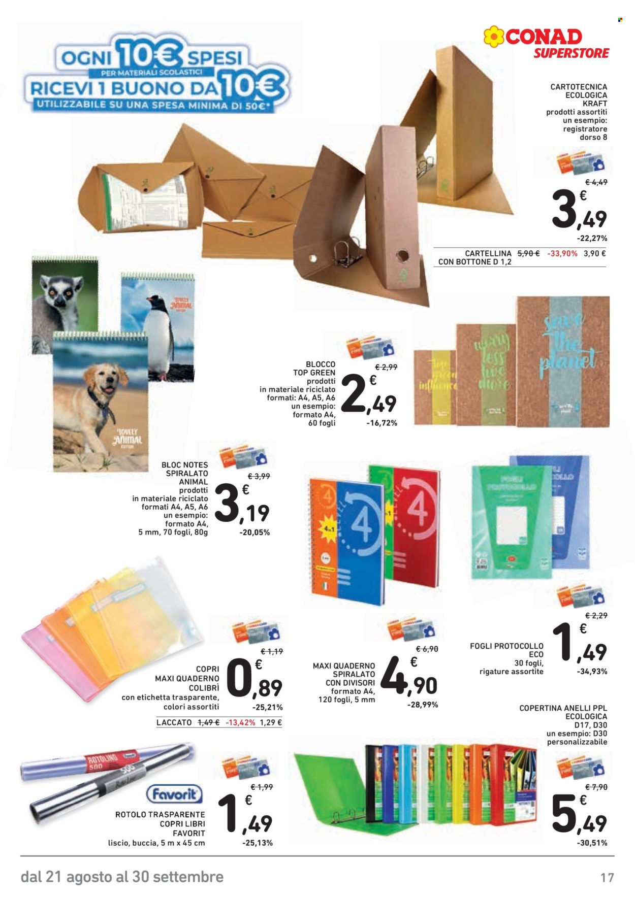 Volantino Conad - 21/8/2026 - 30/9/2026. Pagina 17