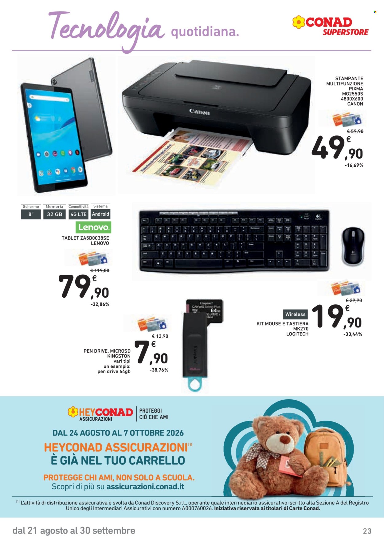 Volantino Conad - 21/8/2026 - 30/9/2026. Pagina 23
