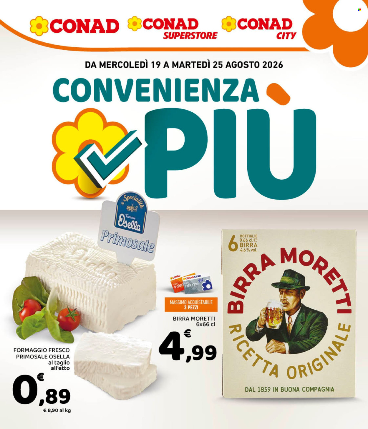 Volantino Conad - 19/8/2026 - 25/8/2026. Pagina 1