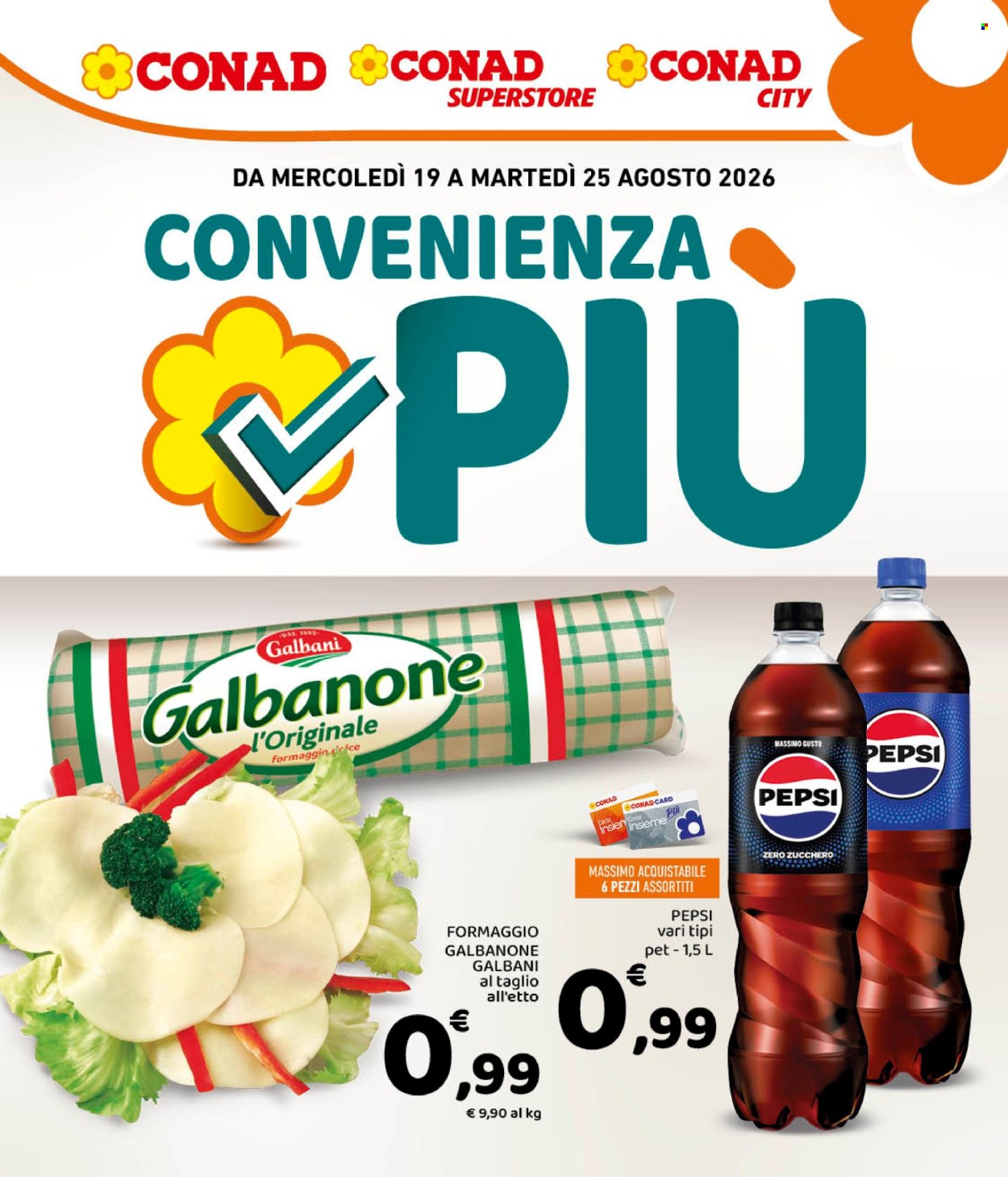 Volantino Conad - 19/8/2026 - 25/8/2026. Pagina 1