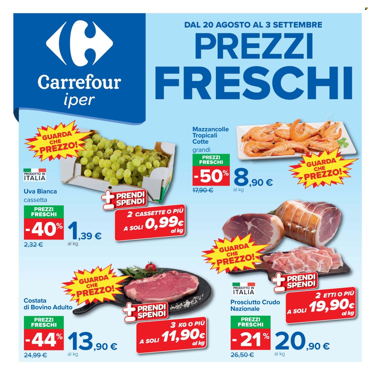 Leták Carrefour - 20.8.2026 - 3.9.2026. Strana 1