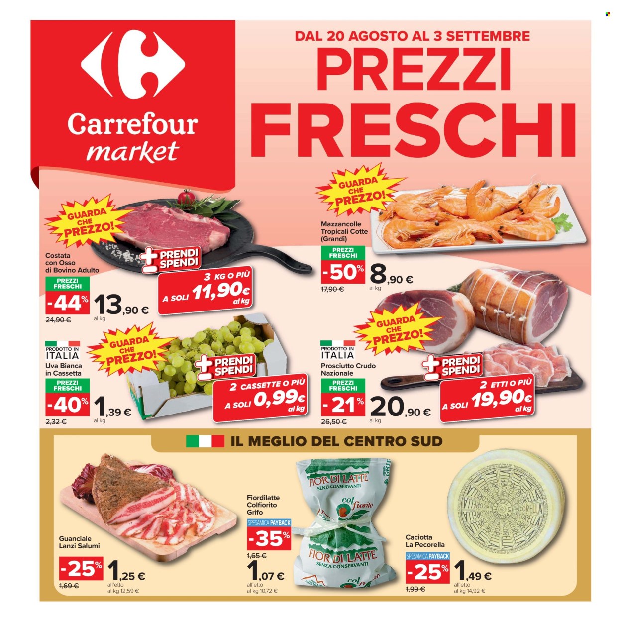 Volantino Carrefour - 20/8/2026 - 3/9/2026. Pagina 1