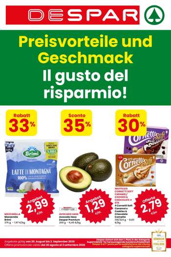 Volantino Despar - 20/8/2026 - 2/9/2026.
