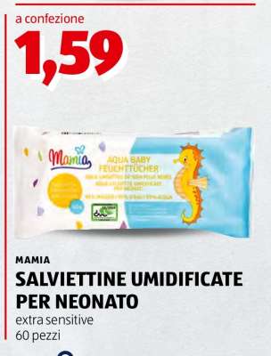 MAMIA SALVIETTINE UMIDIFICATE PER NEONATO