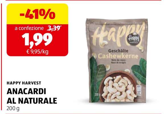 HAPPY HARVEST ANACARDI AL NATURALE