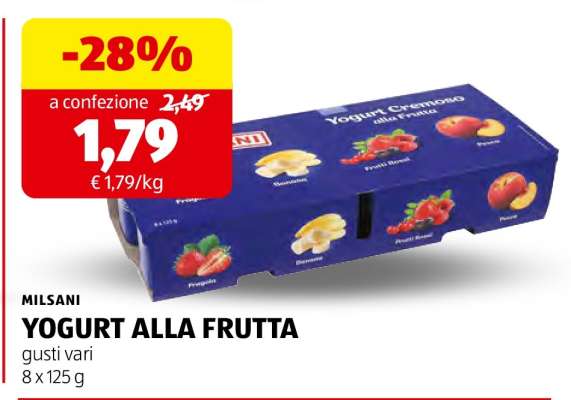 MILSANI YOGURT ALLA FRUTTA