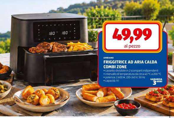 FRIGGITRICE AD ARIA CALDA COMBI ZONE