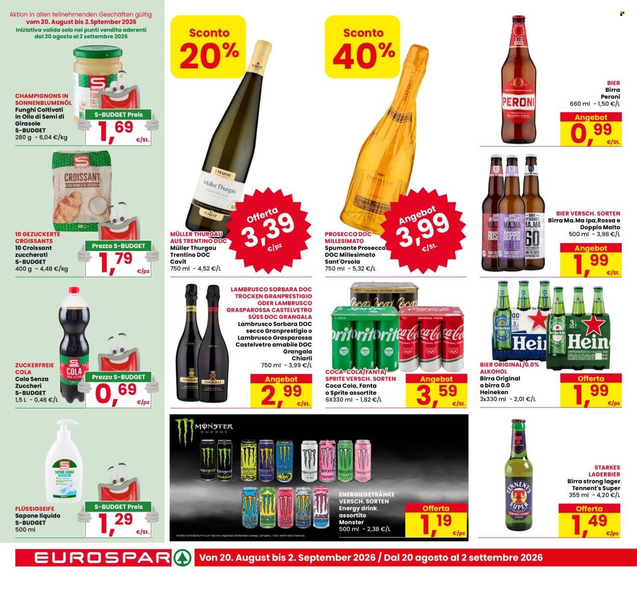 Leták Eurospar - 20.8.2026 - 2.9.2026. Strana 14