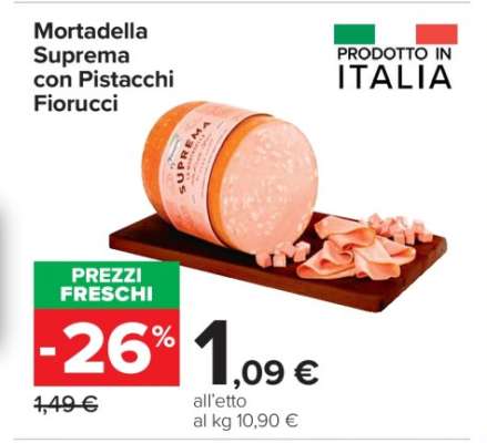 Mortadella Suprema con Pistacchi Fiorucci