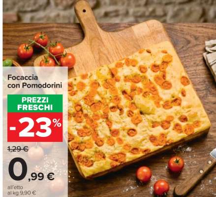 FOCACCIA CON POMODORINI