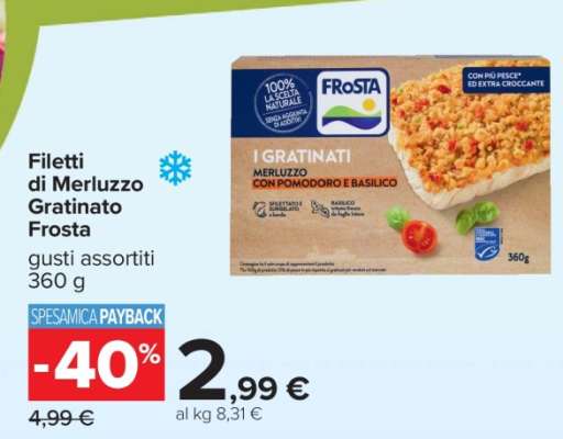 Filetti di Merluzzo Gratinato Frosta