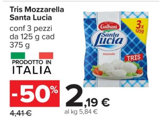 Tris Mozzarella Santa Lucia