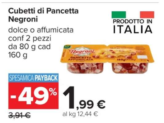 Cubetti di Pancetta Negroni