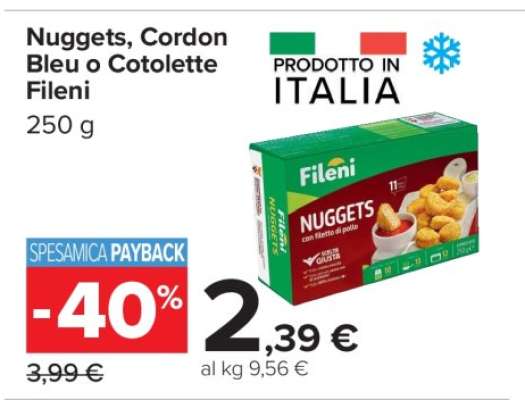 Nuggets, Cordon Bleu o Cotolette Fileni