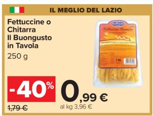 Fettuccine o Chitarra Il Buongusto in Tavola