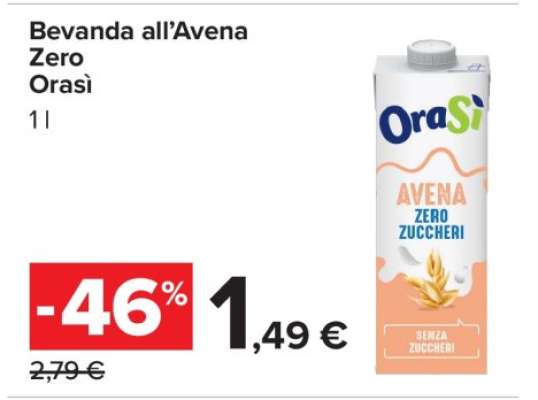 Bevanda all’Avena Zero OraSì